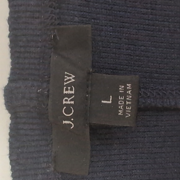 Jcrew Navy Ribbed Cardigan - Picture 2 of 2